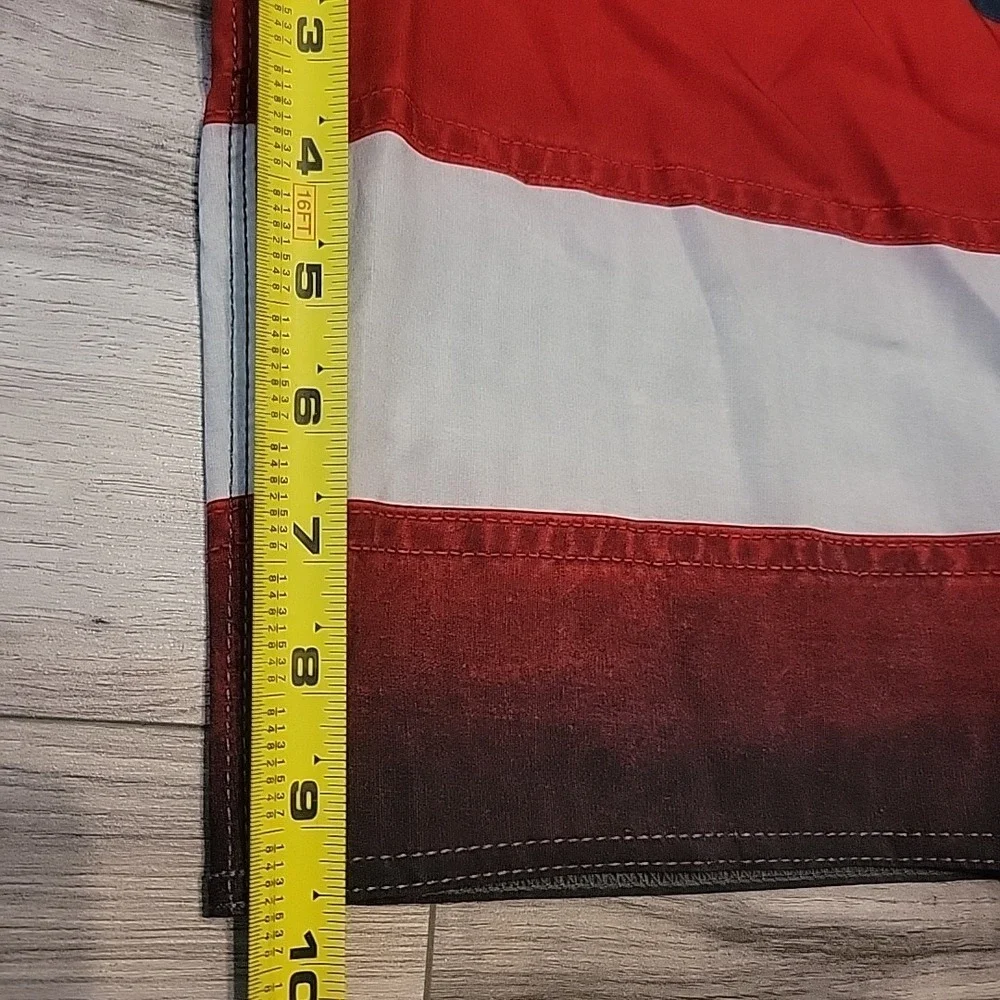 Vans Swim Trunks Youth 27 Red‎ White Blue Stars American Flag Patriotic Unlined